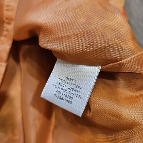 Vtg Patchwork Midi Skirt Women 14 Orange Floral Paisley Embroidered Hippie Retro - Picture 10 of 10